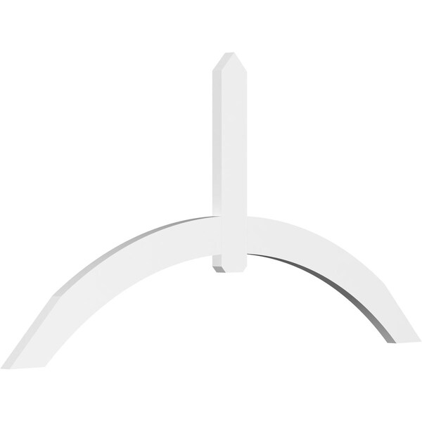 Ekena Millwork Archdale Architectural Grade PVC Gable Bracket, 96"W x 48"H x 2"D x 6"F, 12/12 Pitch GBP096X48X0206ARC00 - main